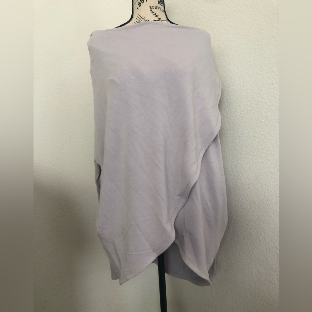 Athleta Lilac Asymmetrical Wrap Midi Sweater L